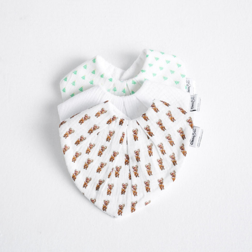 Waterproof Bandana Christmas Bibs - Three Pack Bandana or Classic