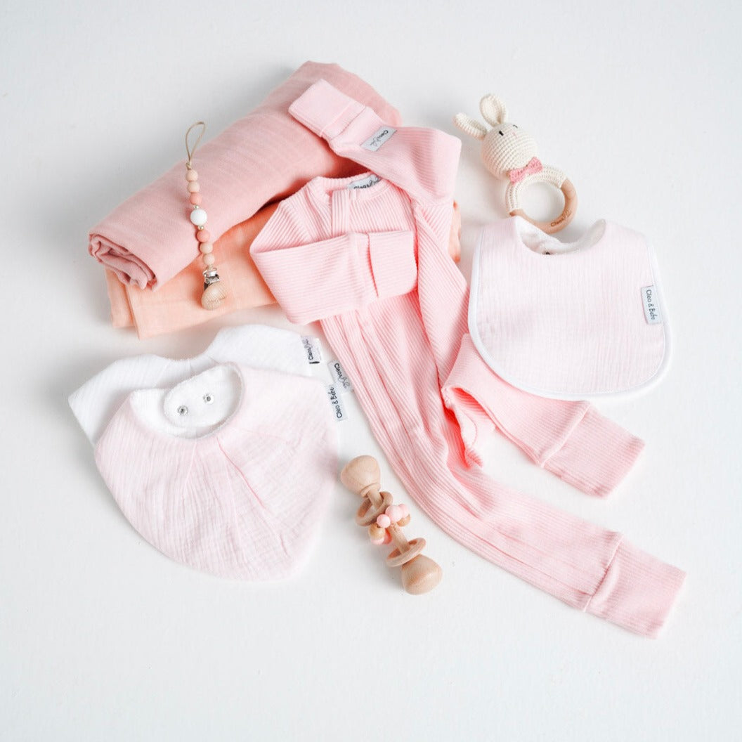 Muslin Gift Box - Pink Onesie