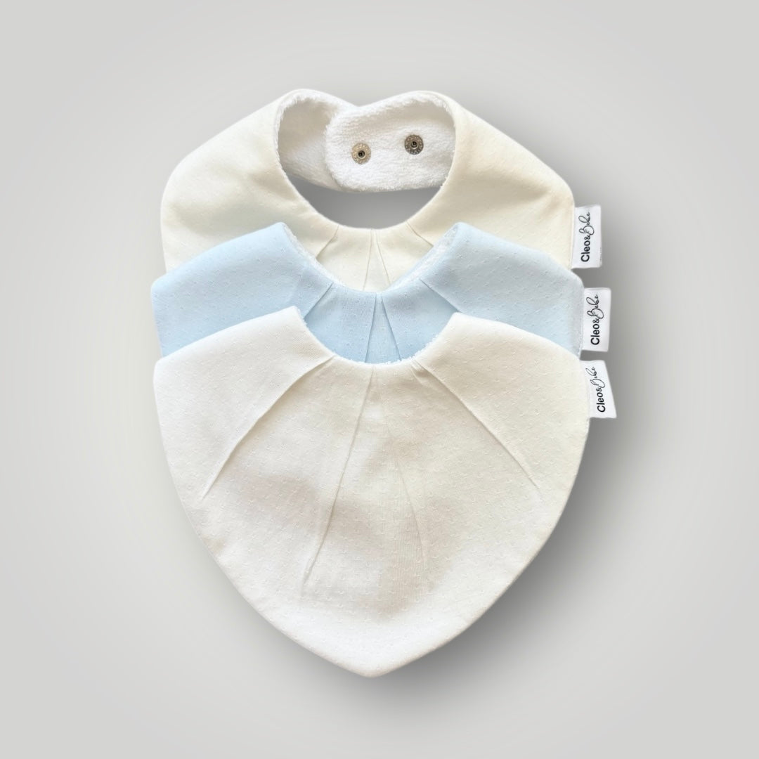 Waterproof Bib Pack Classic or Bandana - - Summer Boy Cloud Pointelle