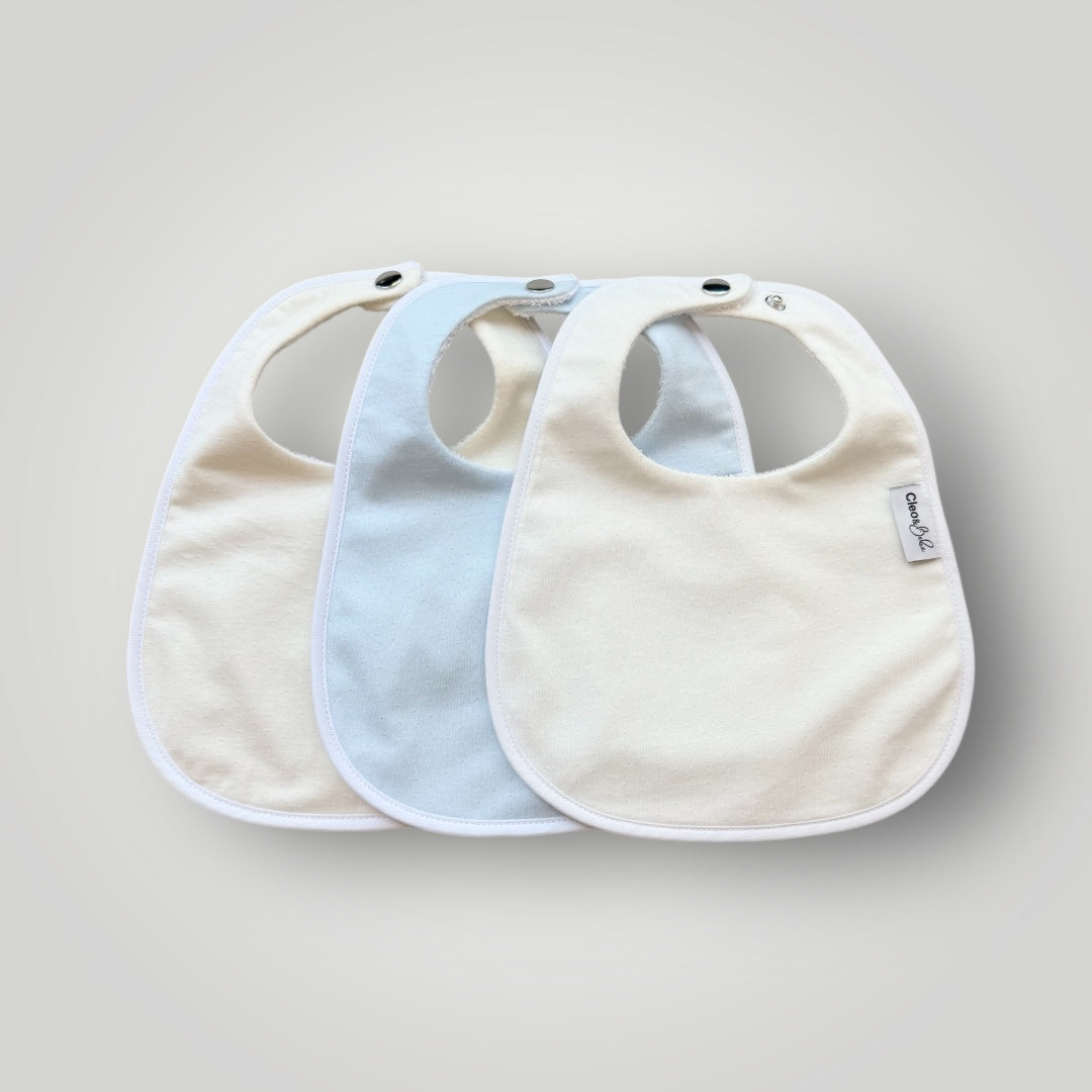 Waterproof Bib Pack Classic or Bandana - - Summer Boy Cloud Pointelle