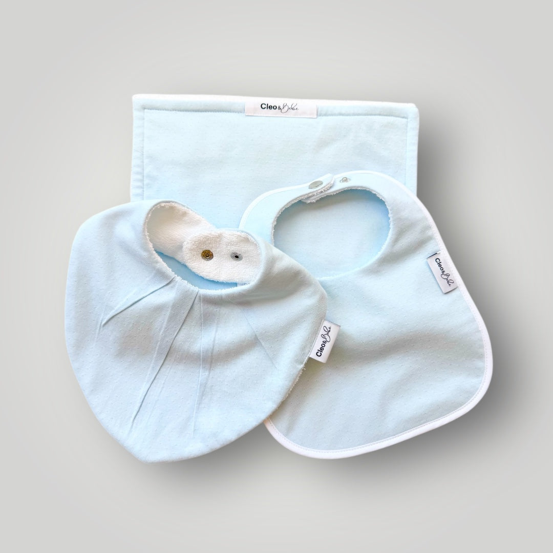 Waterproof Bib Pack & Burp Cloth -Pointelle Dry Days Set