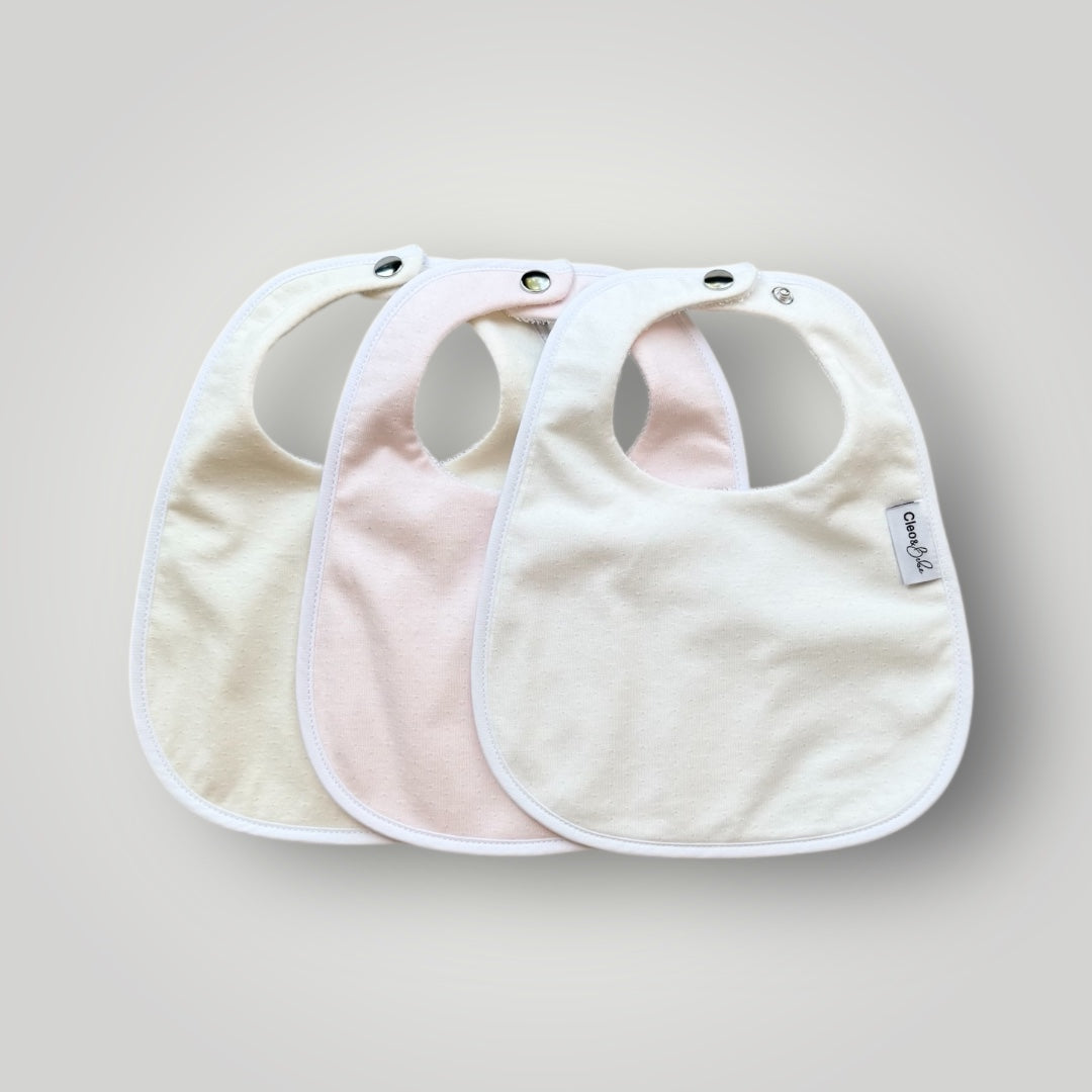 Waterproof Bib Pack Classic or Bandana - - Summer Cloud Pointelle