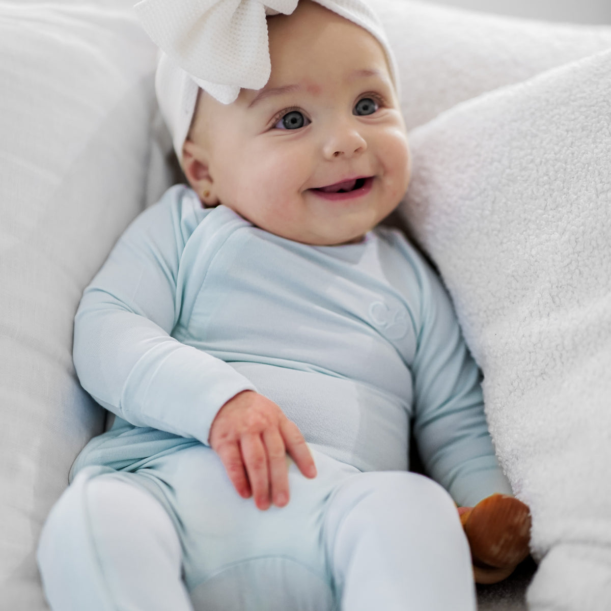 Bamboo Onesie - Baby Blue Horizon