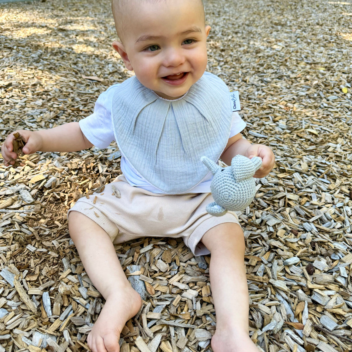 Waterproof Bandana Bib - Sky Blue