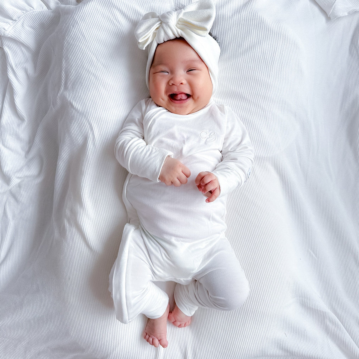 Bamboo Onesie - Milky White