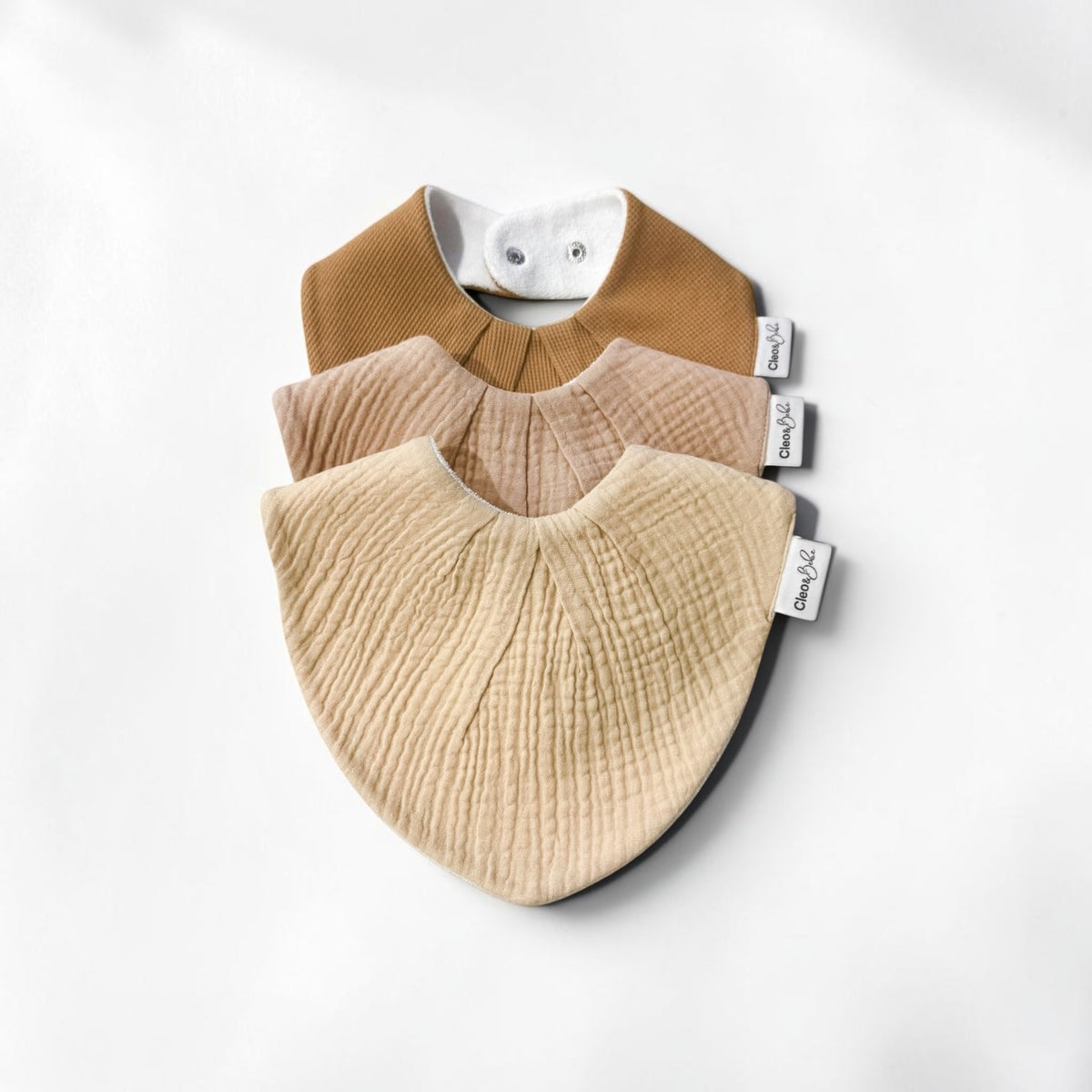 Latte Cloud Collection - 3 Signature Waterproof Bibs