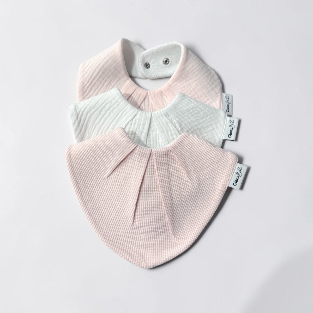 Blush Cloud Collection - 3 Signature Waterproof Bibs
