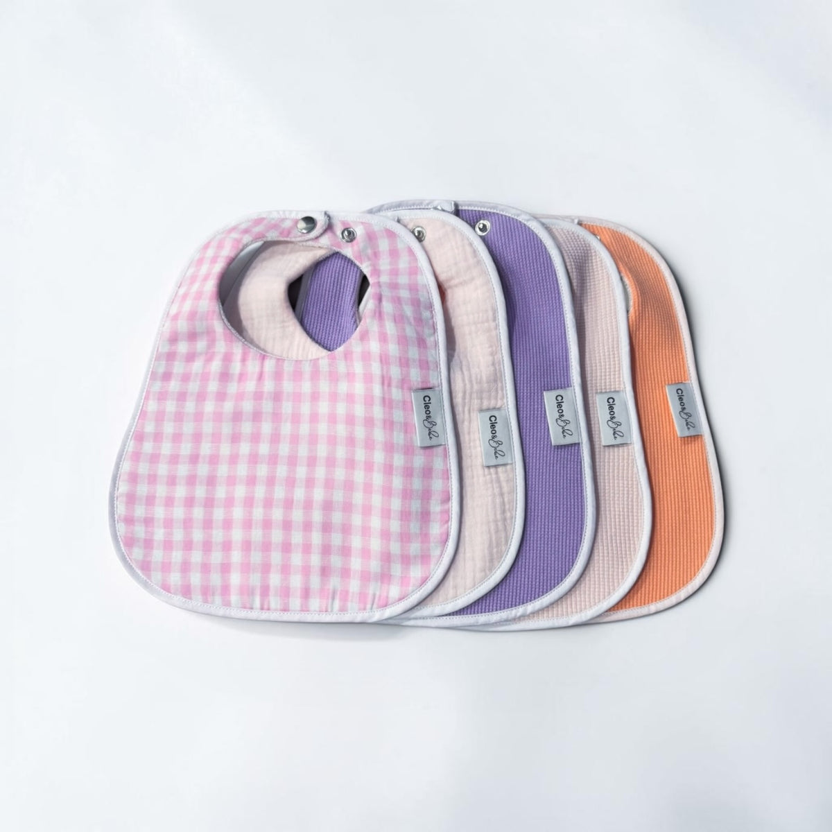 Pink Essentials - 5 Signature Waterproof Bibs