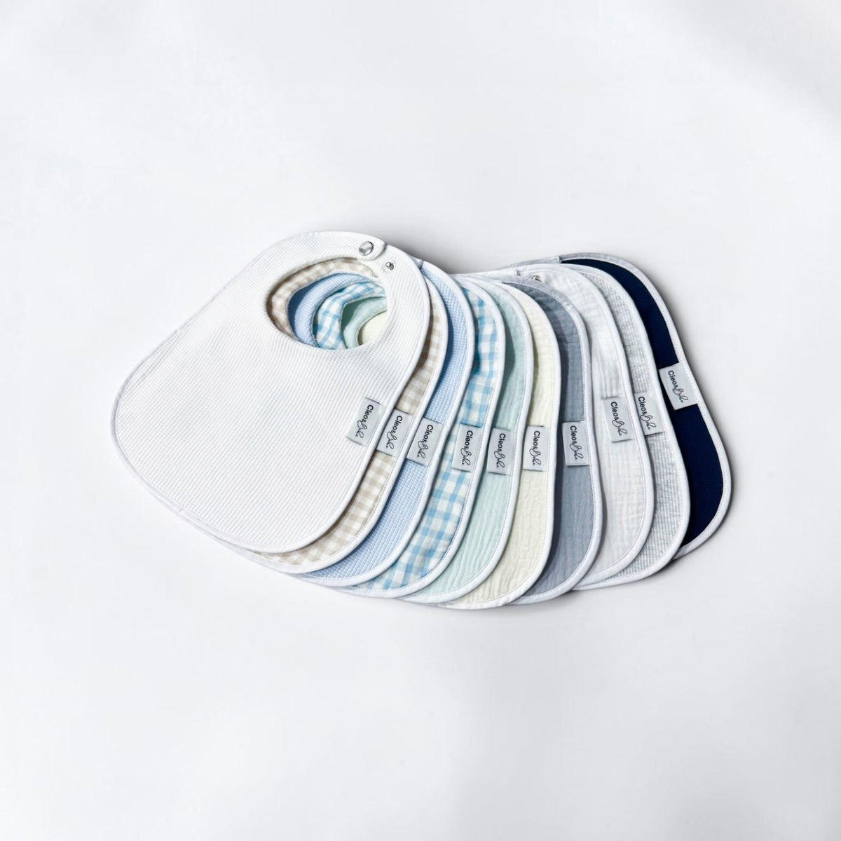 Blue & Neutral Essentials — Classic Waterproof Bib 10-Pack