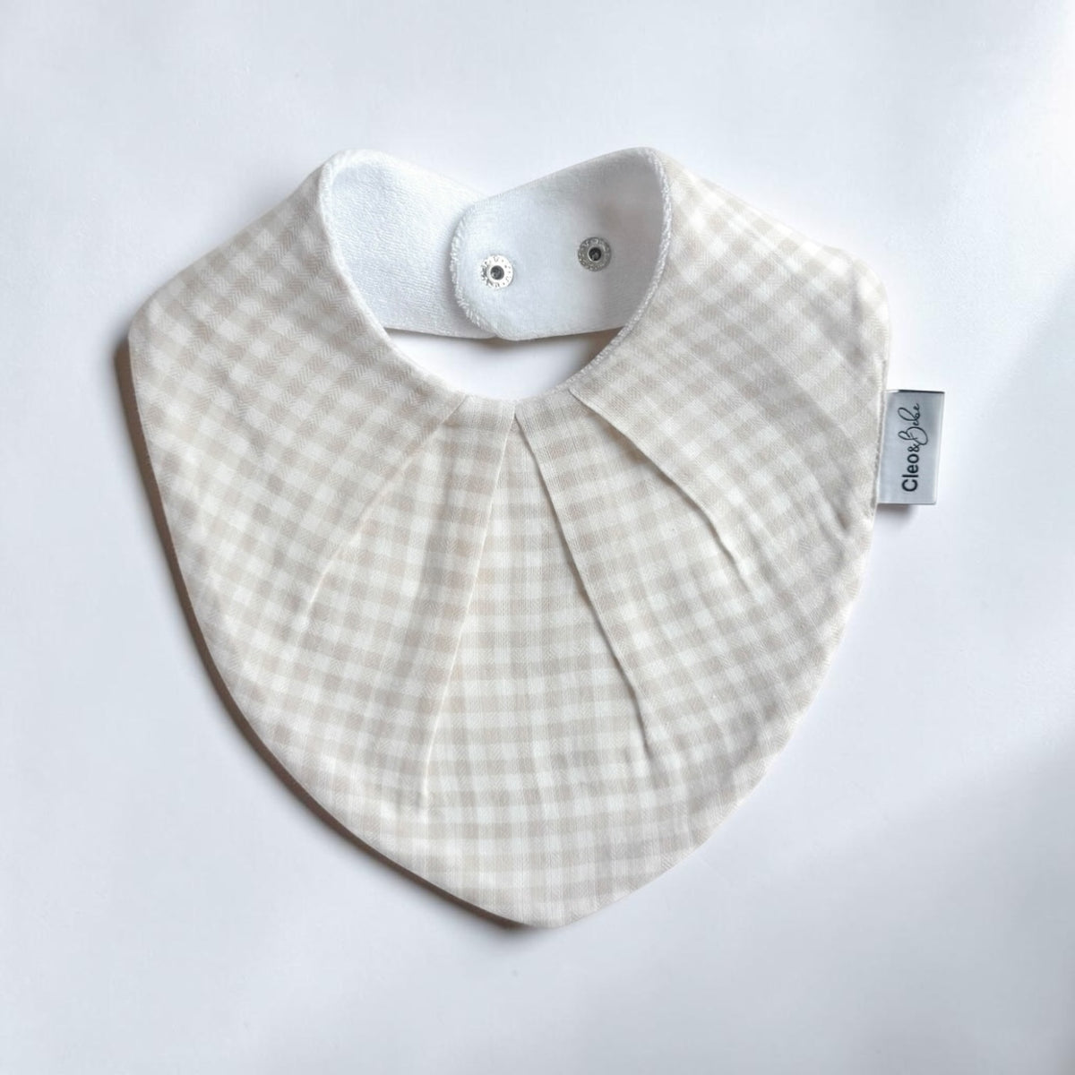 Waterproof Bib Classic or Bandana - Almond Gingham