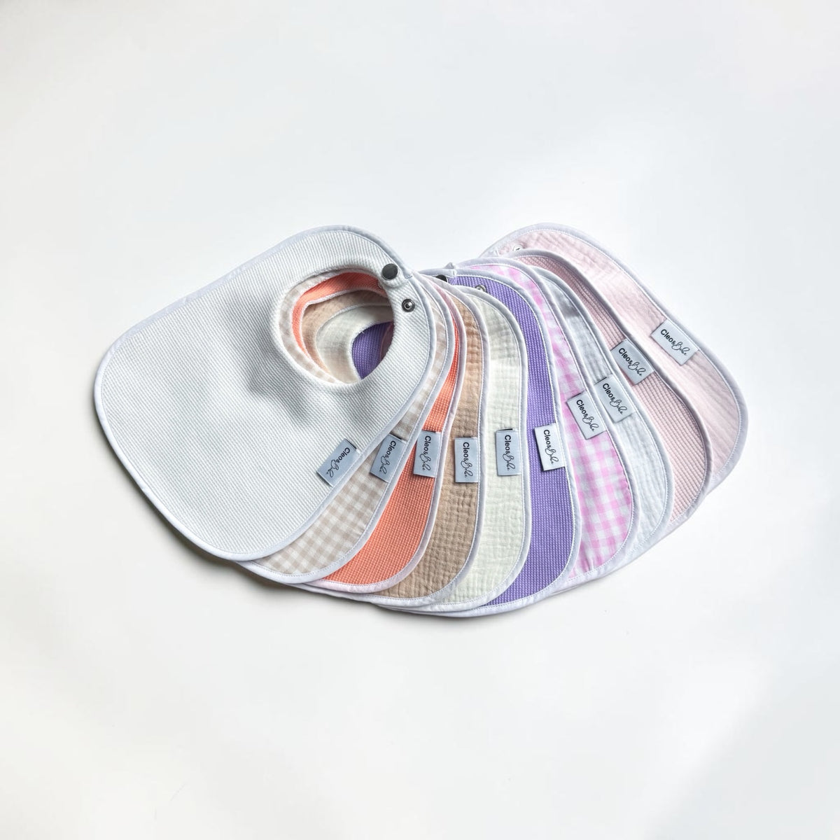 Blush & Neutral Essentials — Classic Waterproof Bib 10-Pack