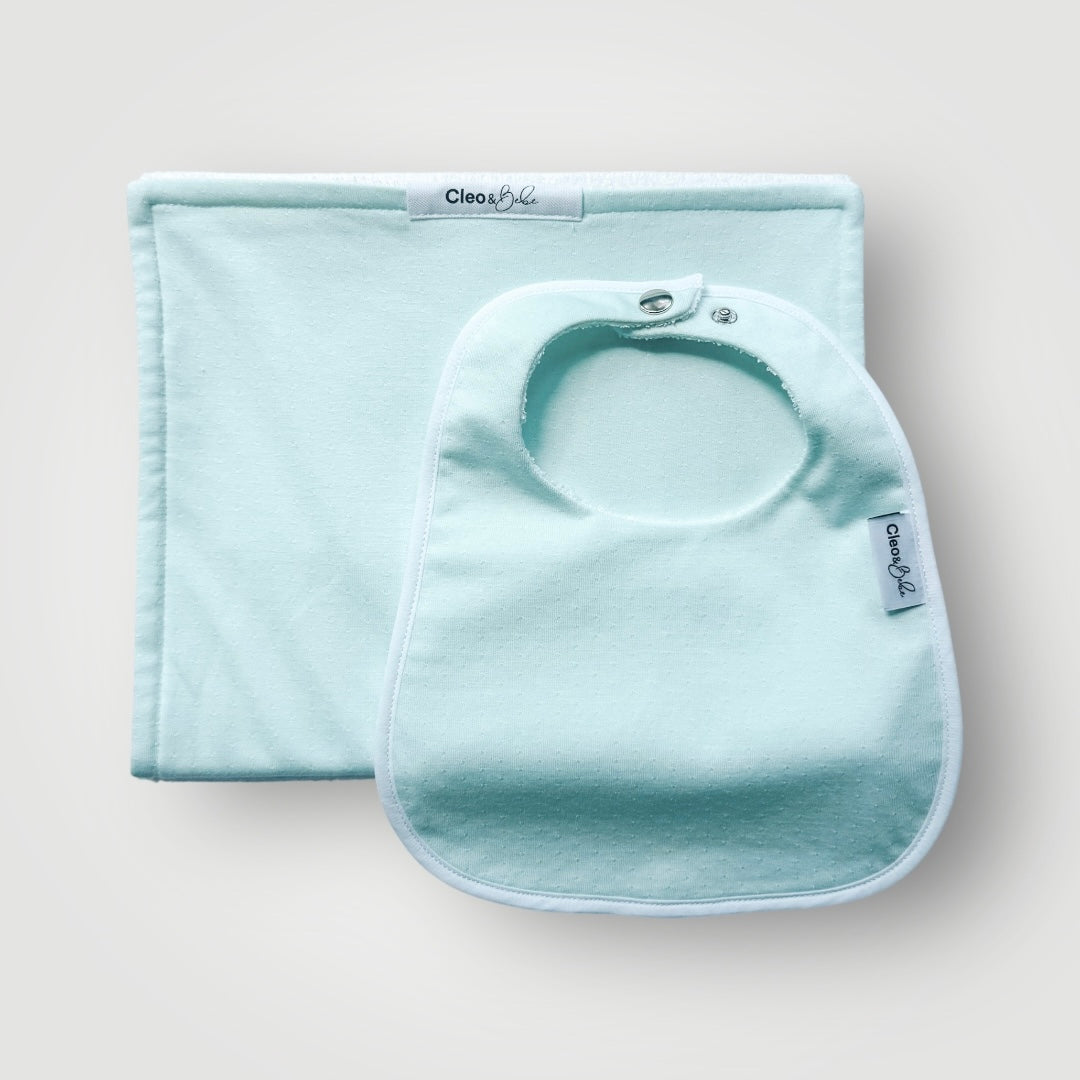 Waterproof Bib Pack & Burp Cloth -Pointelle Dry Days Set