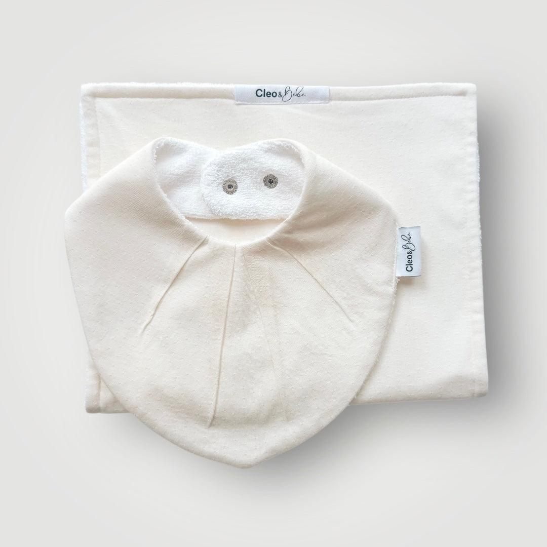 Waterproof Bib Pack & Burp Cloth -Pointelle Dry Days Set