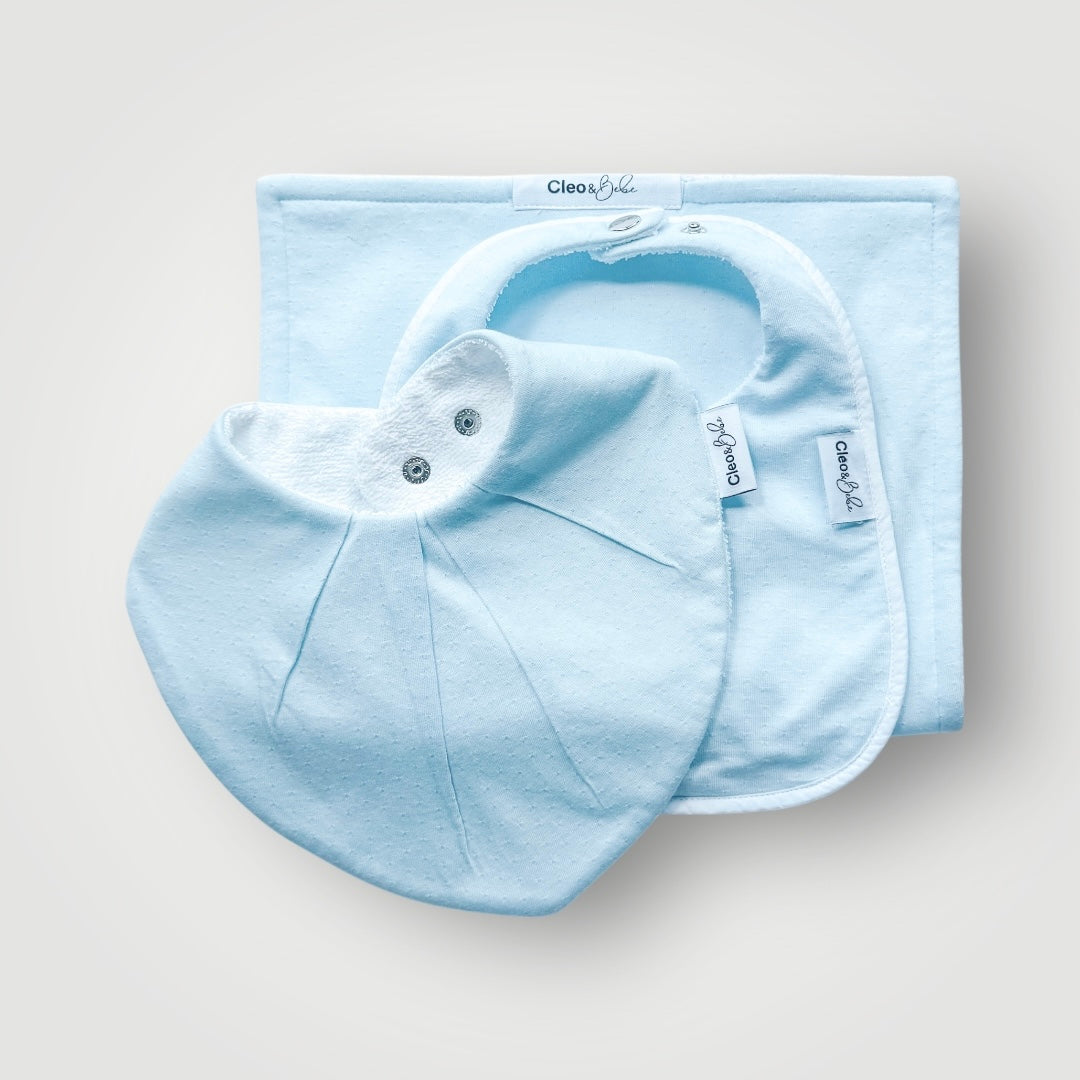 Waterproof Bib Pack & Burp Cloth -Pointelle Dry Days Set