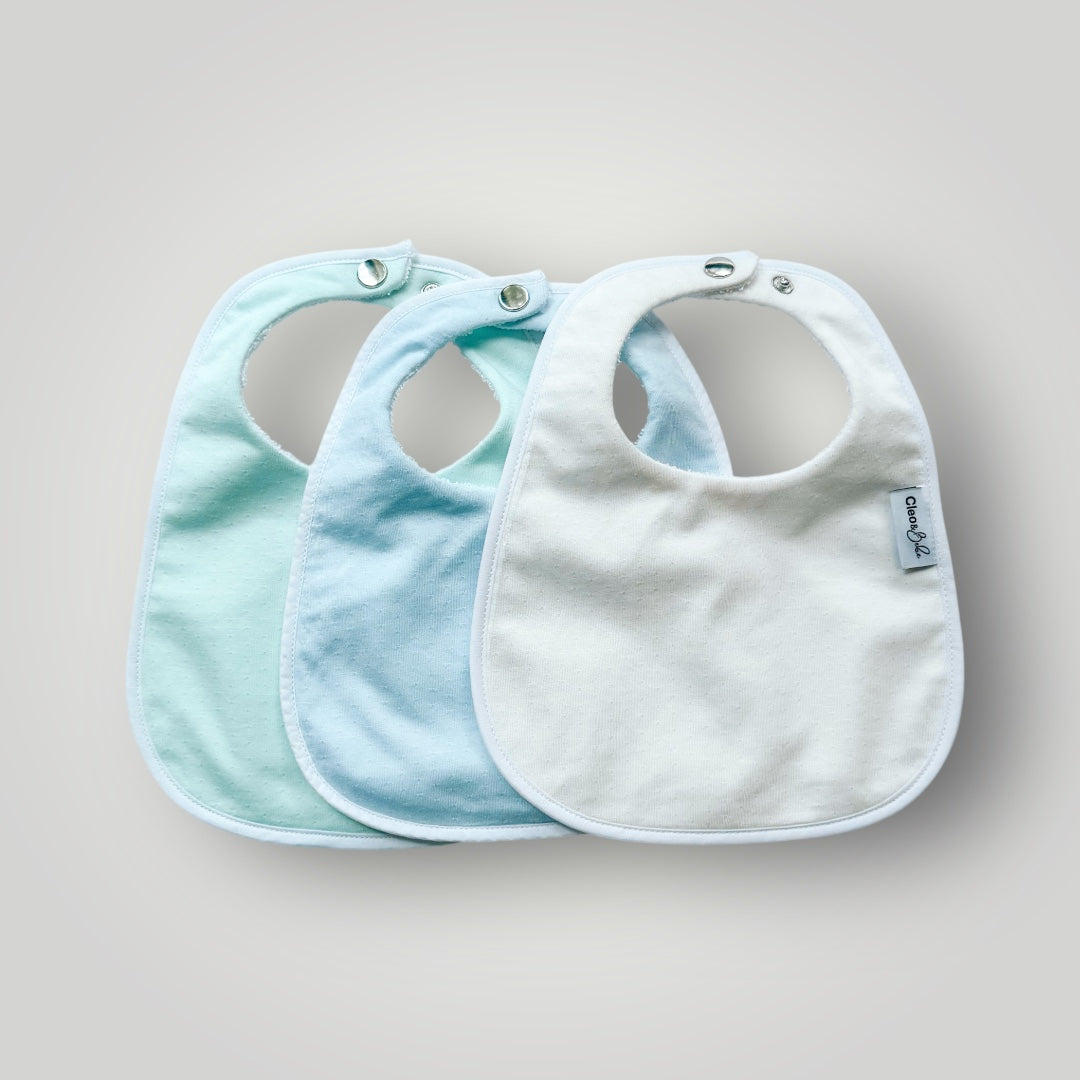 Waterproof Bib Pack Classic or Bandana - - Ocean Cloud Pointelle