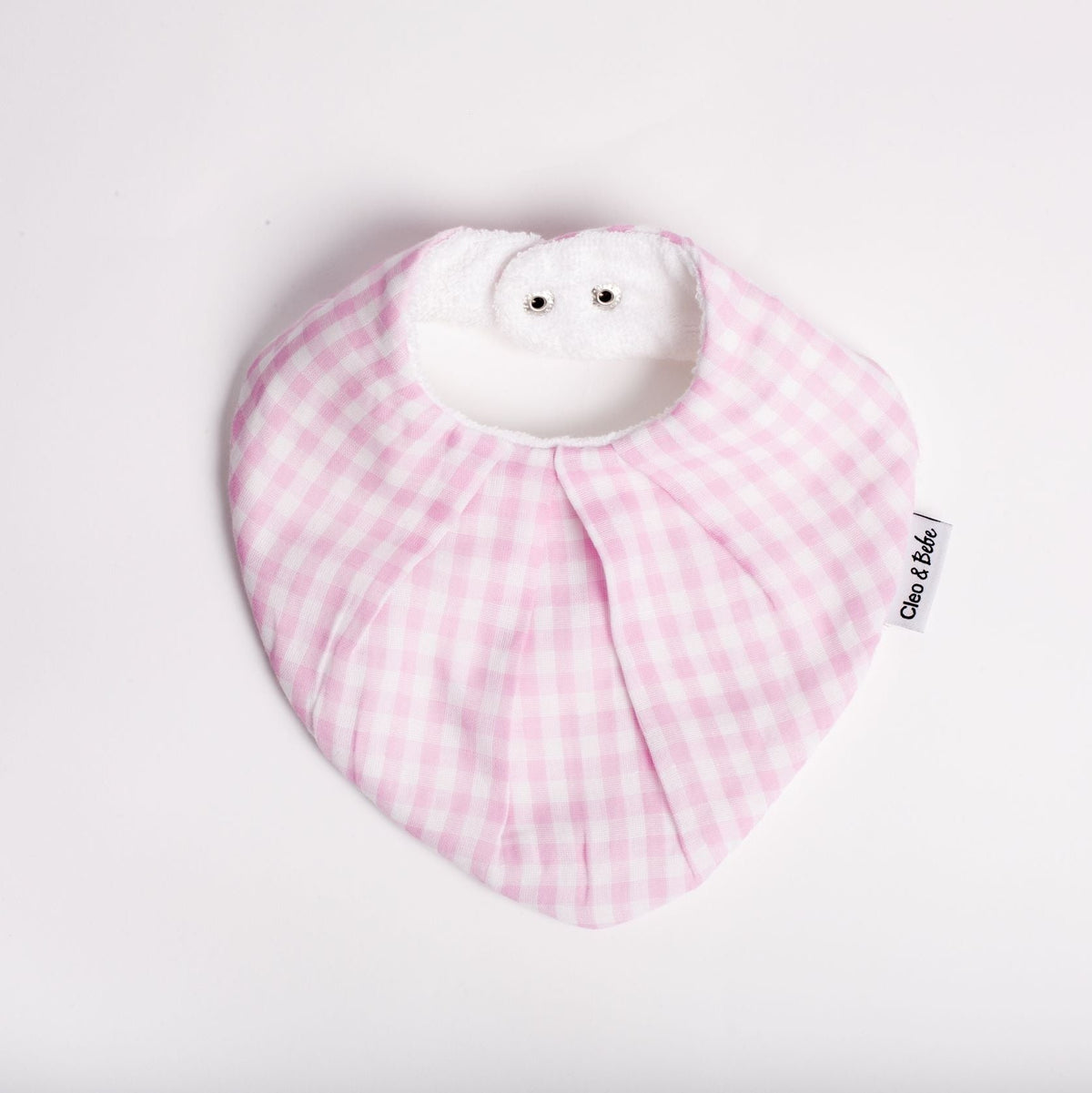 Baby Pink Gingham - Waterproof Bandana Bib