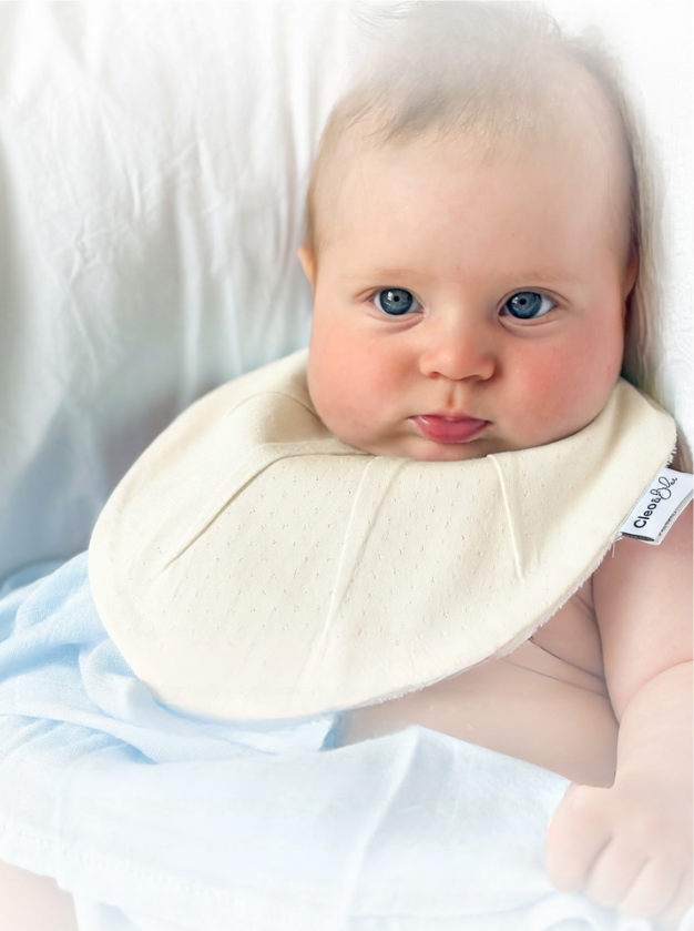 Waterproof Bib Bandana / Classic - Ivory Cloud Pointelle