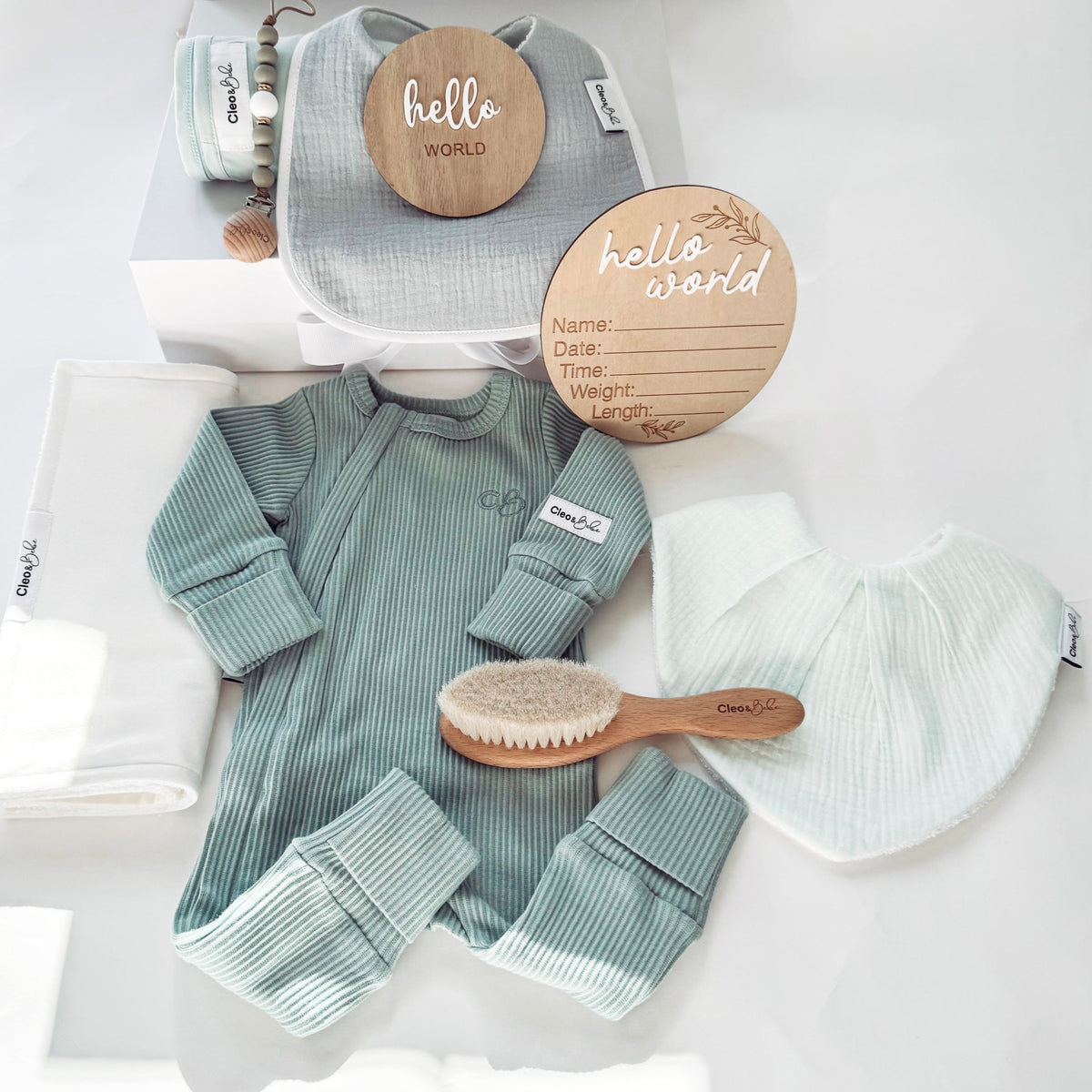 Hello World Gift Box - Ocean Onesie – CLEO & BEBE