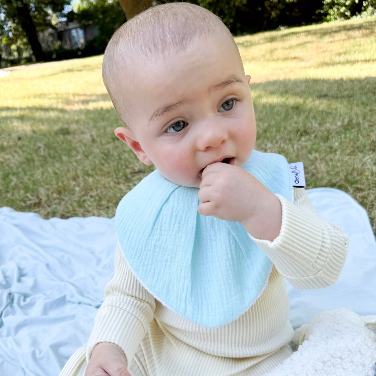 Turquoise - Waterproof Bandana Bib