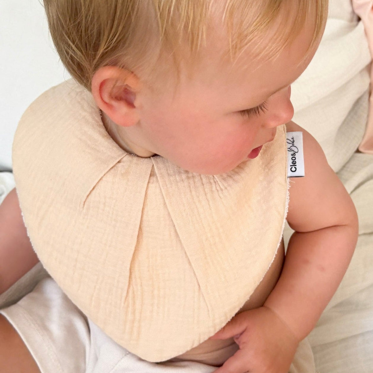 Waterproof Bandana Bib - Sand