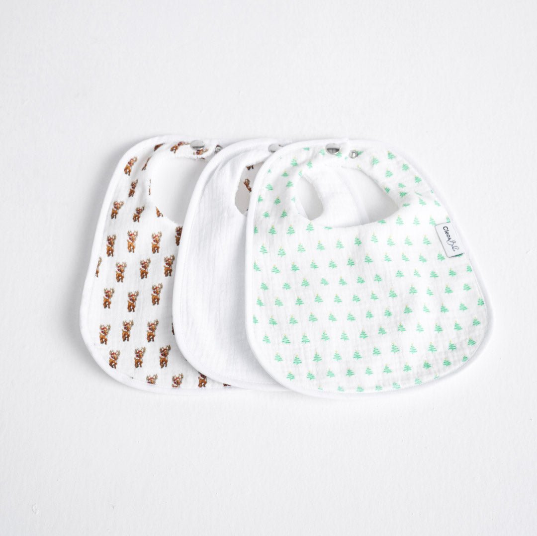 Waterproof Bandana Christmas Bibs - Three Pack Bandana or Classic
