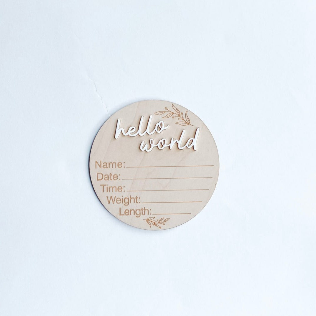 Hello World Plaque