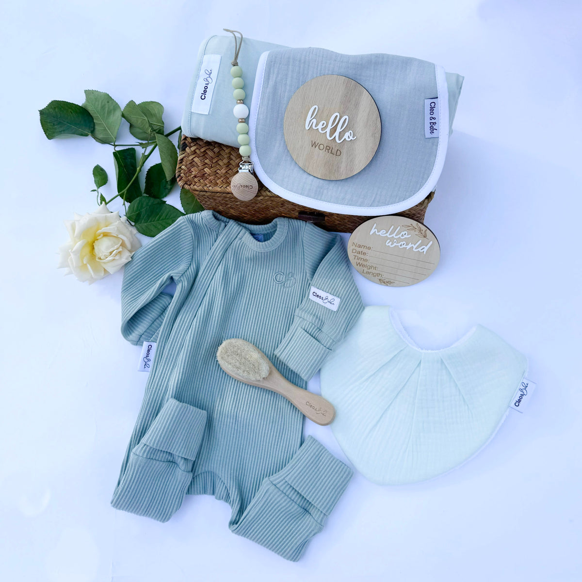 Hello World Gift Box - Ocean Onesie