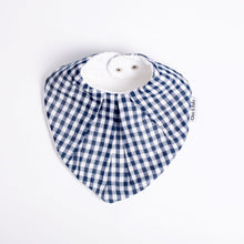 Load image into Gallery viewer, Navy Blue Gingham Bib
