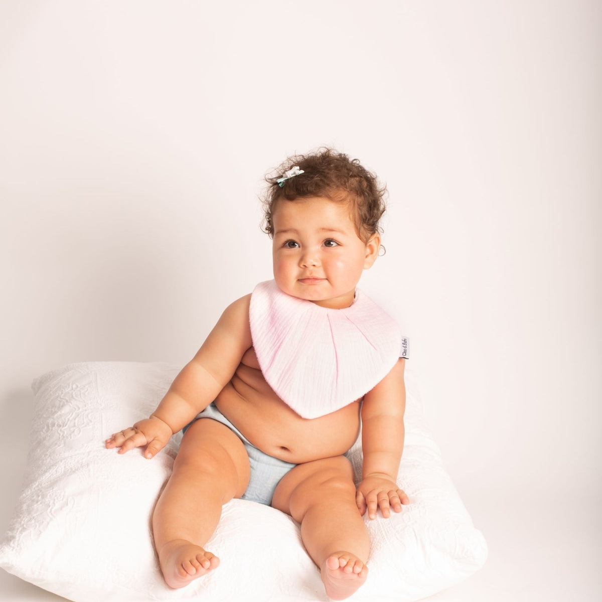 Blush Pink - Muslin Bandana Bib