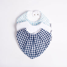 Load image into Gallery viewer, Blue Boy Gingham - Waterproof Bib Pack
