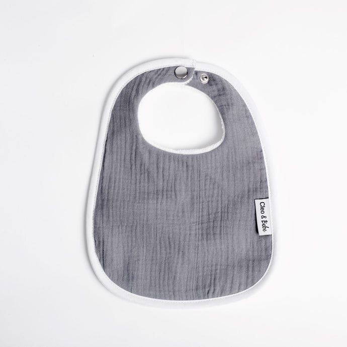 Slate Grey - Muslin Classic Bib