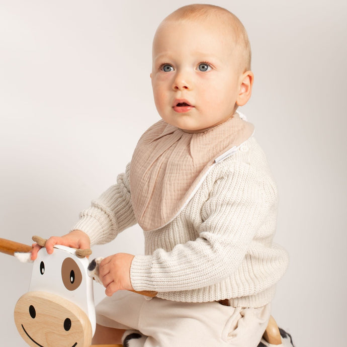 Latte - Waterproof Bandana Bib